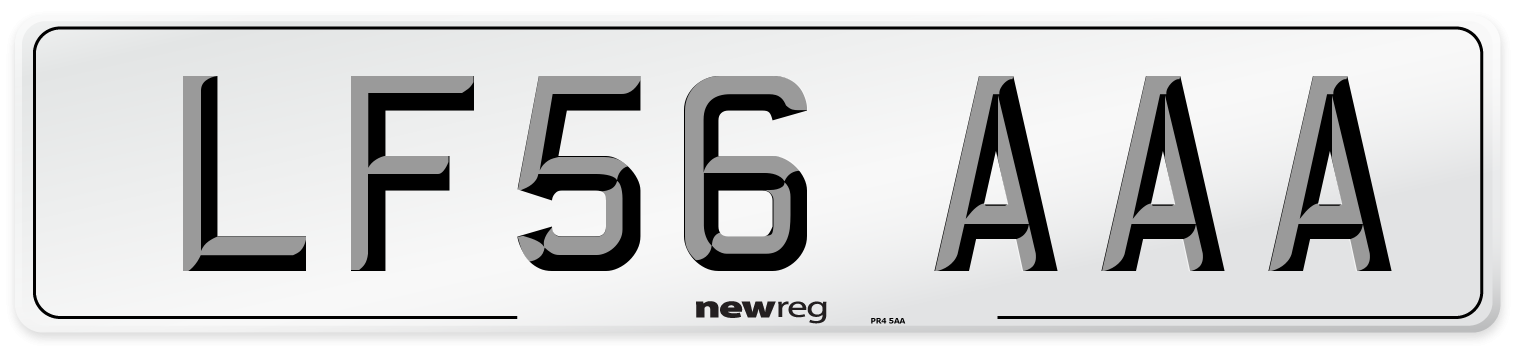 LF56 AAA Number Plate from New Reg
